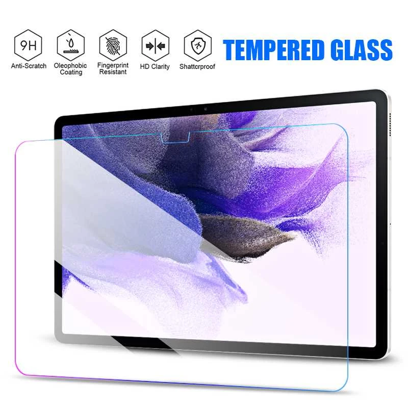 Anti-Scratch Tempered Glass For Samsung Galaxy Tab S7 Plus FE Screen Protector Front Film tablet holder for car