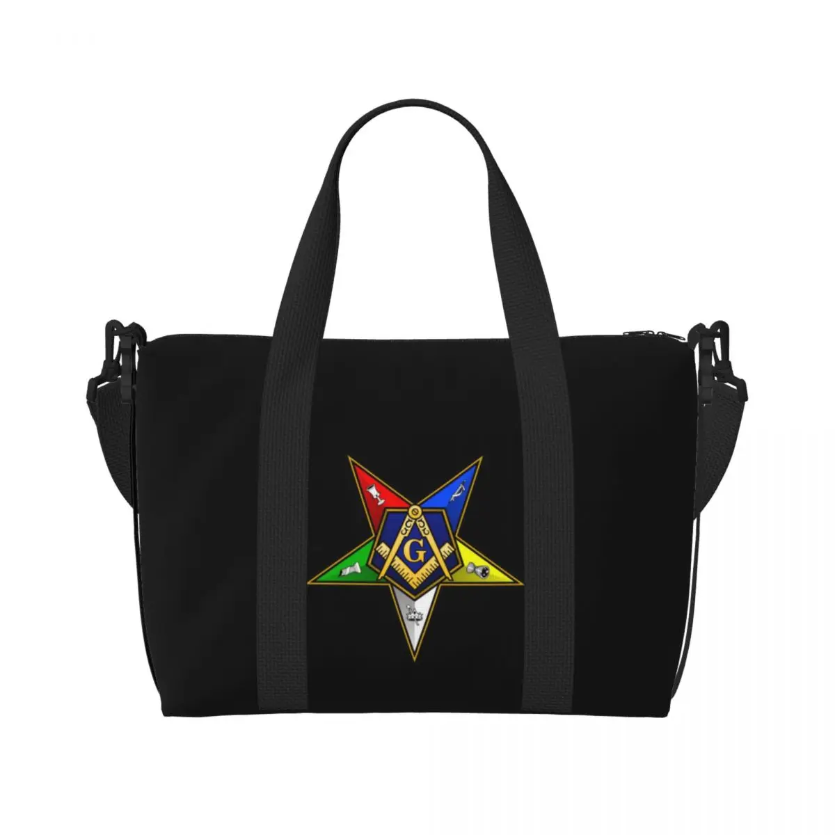 Large Order Of The Eastern Star Tote Bag Women Freemasonry Shoulder Shopping Gym Beach Travel Bag