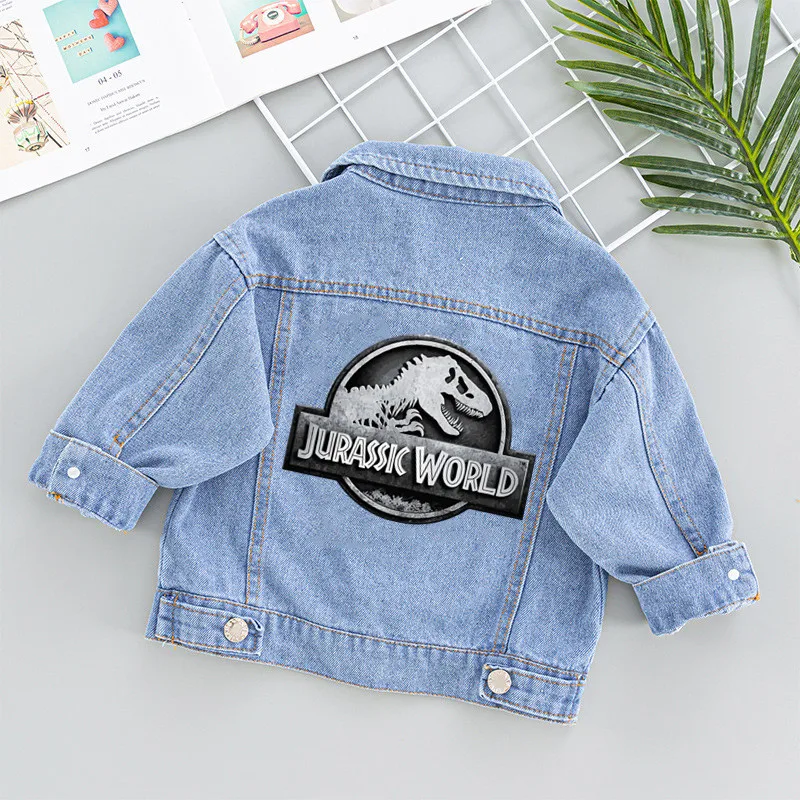Jurassic Park World Dinosaur Patches for Clothes Heat Transfer Thermal Stickers DIY T shirt Iron on for Woman Jackets Appliqued