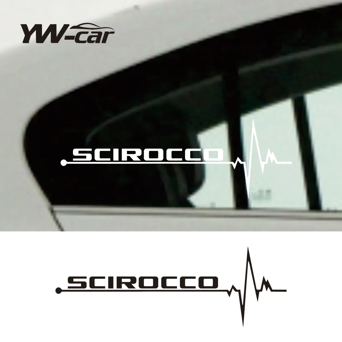 

2pcs Car Windows Sticker For VW Volkswagen SCIROCCO Auto Accessories