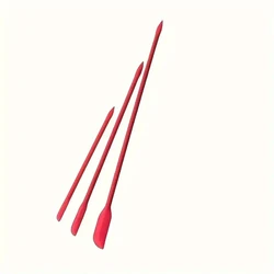 Versatile 3 - Piece Silicone Spatula Set - Heat Resistant and Multi - Purpose for Kitchen and Beauty Uses (Red)
