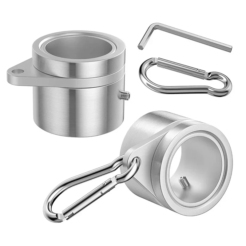 2pcs Anti Wrap Grommet Mounting Rings Kit Aluminium Alloy Flag Pole Clips Anti Wrap Flagpole 360 Degree Rotating Rings Clips
