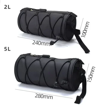 Borsa da manubrio per bici da 2 litri 5 litri, borsa anteriore per bicicletta borsa a tracolla borsa portaoggetti con tracolla per viaggi in bicicletta da strada