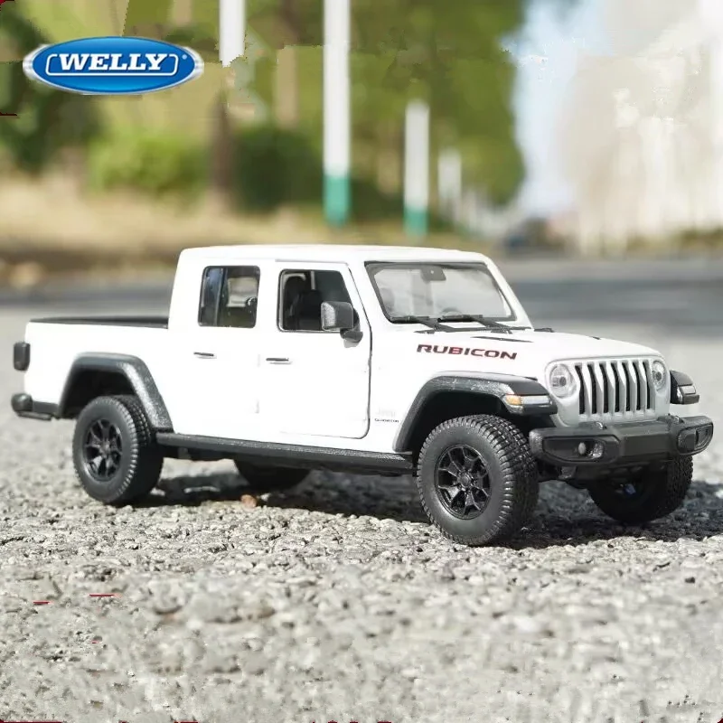 

Модель автомобиля WELLY 1:27 Jeep Wrangler Rubicon, Гладиатор, сплав, пикап, литой металлический внедорожник, модель автомобиля, игрушка для детей