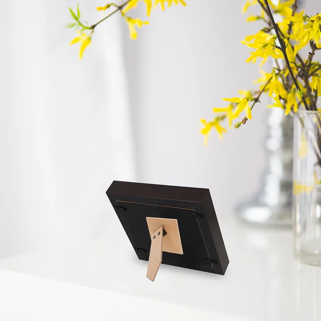 2 Pcs Easel Back Black Iron Photo Frame Custom Picture Cardboard Patch Wood-based Panel Stand Adhesive Metal 3