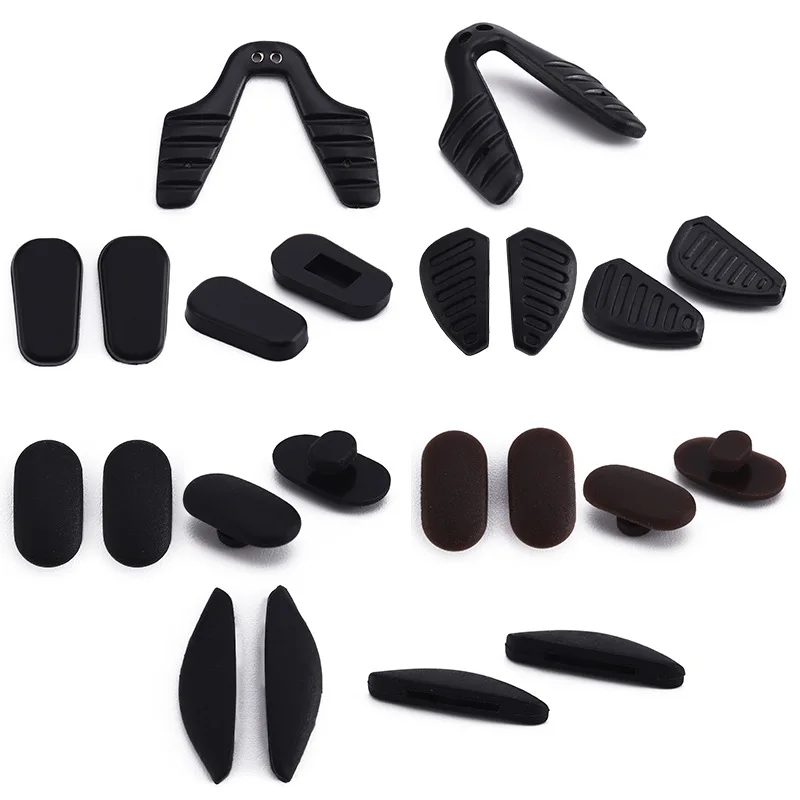 10pairs Silicone PVC Glasses Eyeglasses Nose Pads Optical Frame Repair Accessory Part Push In Insert Type 3