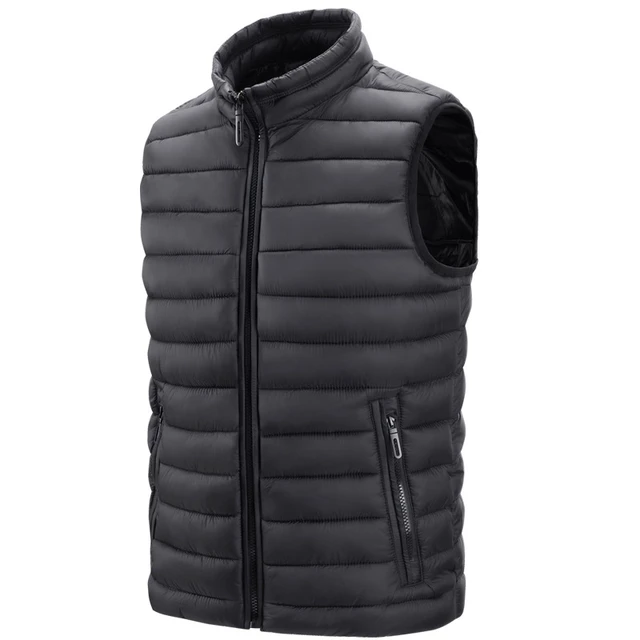 Chaleco De Invierno Para Hombre, Chaleco Acolchado Ligero, Chaqueta Térmica  Acolchada Con Cremallera