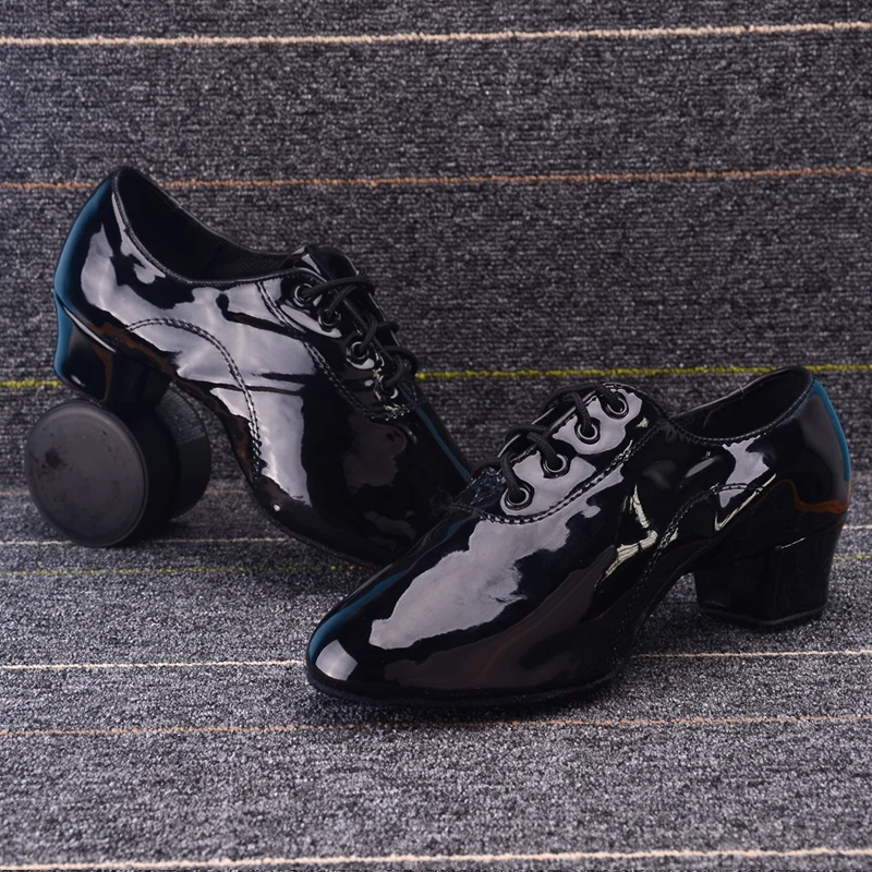 

Туфли для латиноамериканских танцев для мужчин и женщин, глянцевые, кожаные, матросские, квадратные, для бальных танцев, для взрослых