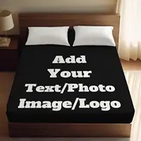 Custom Fitted Sheet with Picture, Personalized Photo Bed Sheet for Home Decor, Customized Bed Cover Deep Pocket (No Pillowcase) 1