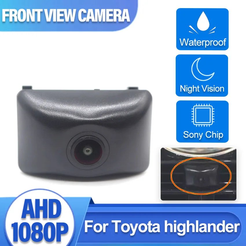 

Waterproof Car front Camera AHD high quality Night Vision For Toyota highlander 2015 2016 2017 Installed under the car logo