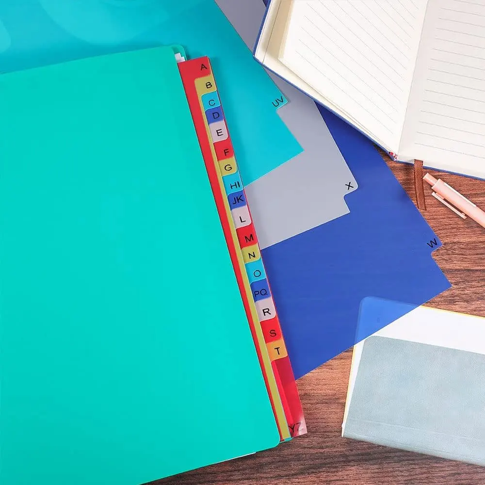 10/21 PCS Binder Dividers, Number 1-10, Letter A-YZ Label Notebook Dividers, Suitable for 2/3/4/11 Ring Binders. - 5