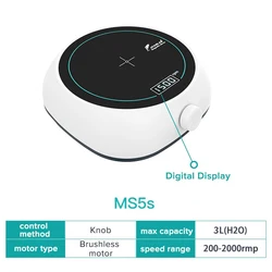 Compact Magnetic Stirrer with Stir Bar - UK Plug (MS5S)