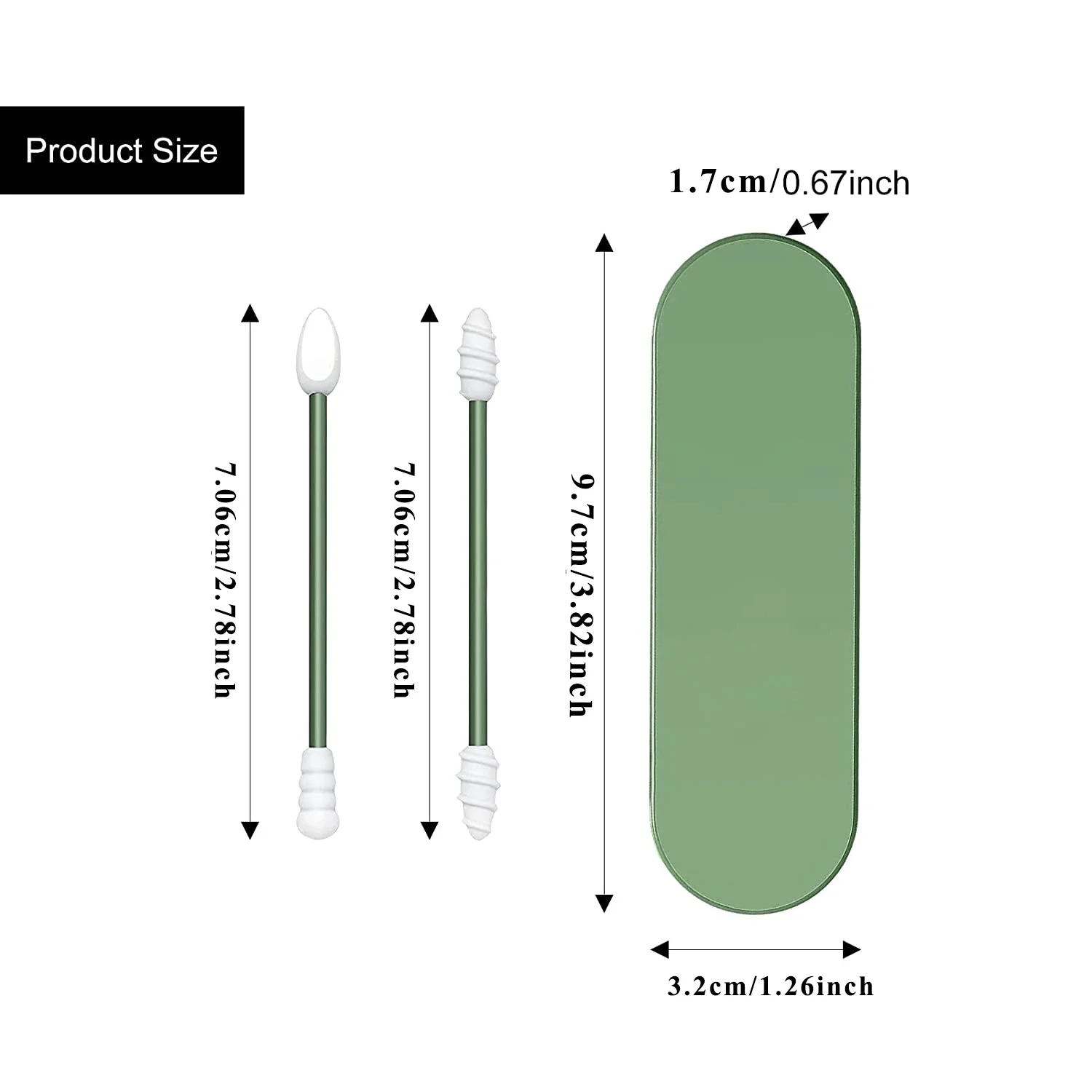 2Pcs Reusable Silicone Ear Swabs with Case Ear Cleaning Cosmetic Silicone Buds Swabs Sticks Double-headed For Cleaning Makeup