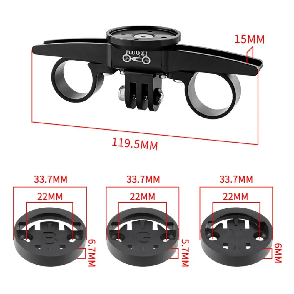 22.2/25.4mm Bicycle TT Bar Stopwatch Holder Aluminum Alloy Adjustable TT Handlebar Computer Mount Multifunctional Universal