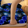 1 Simple modern Plant Flower animal printed matte Fitted Sheet, bedroom printed bed cover, bedding (excluding pillowcases) 4