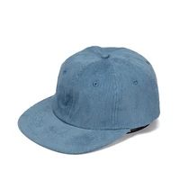Big Size Corduroy 6 Panel Cap for Men Cotton Mid-Profile Hip-Hop Cap Unstructured Flat Visor Comfortable Breathable Snapback Hat 1