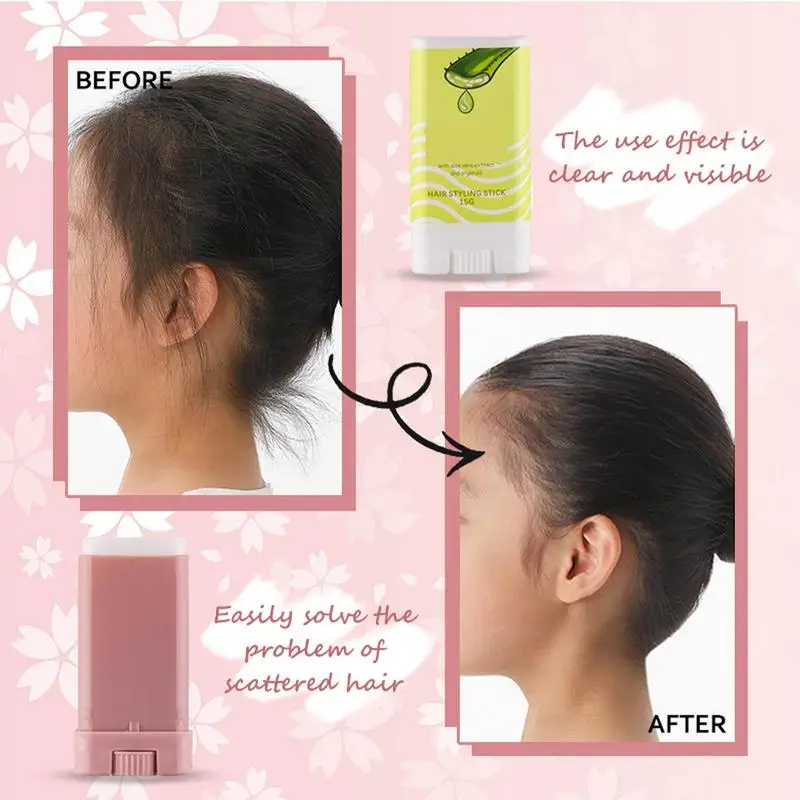 Wax Stick For Hair Hair Styling Wax Stick Slick Non-greasy Portable Natural For Flyaways Edge Frizz