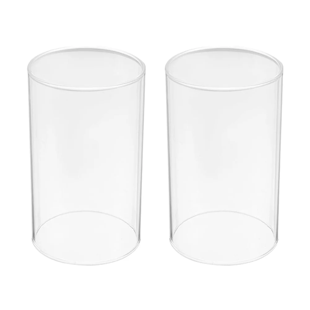Shade Candlesticks 2 Pcs Supply Bell Shaped Desktop Glass Cloche Household Dome Transparent Holder High Borosilicate