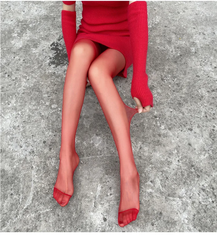 New Tights Women Stockings Slim See-Through Lingerie Lace Leggings Winter Women's Pantyhose Red Bodys Sexy Mujer Bottom