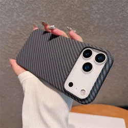 Luxury Carbon Fiber Texture Shockproof Phone Case - Hard PC Cover - iPhone 15 Plus (A1)