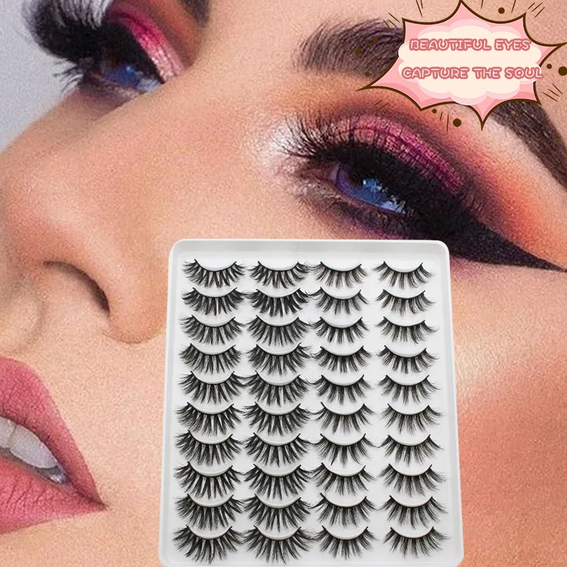 

Anime Same 3D Curling Eyelashes 3D Natural False Lashes Fluffy Soft Cross Wispy Eyelash Extension Reusable Eyelash Makeup