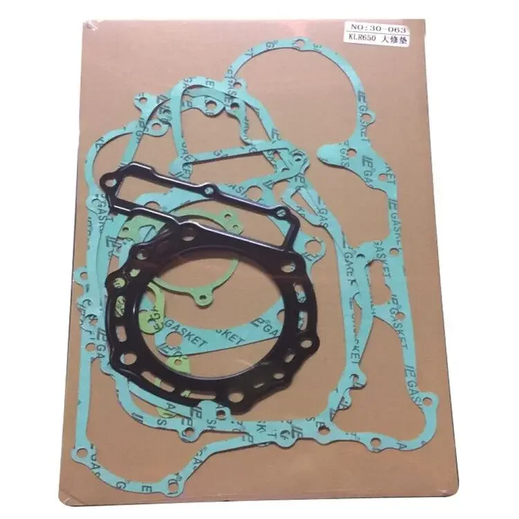 Motorcycle Cylinder Head Gasket Engine Crankcase Covers Gaskets Full kit set For Kawasaki KLR650 KL650 KLR 650 Tengai 1987-2010 carburetor engine gasket kit