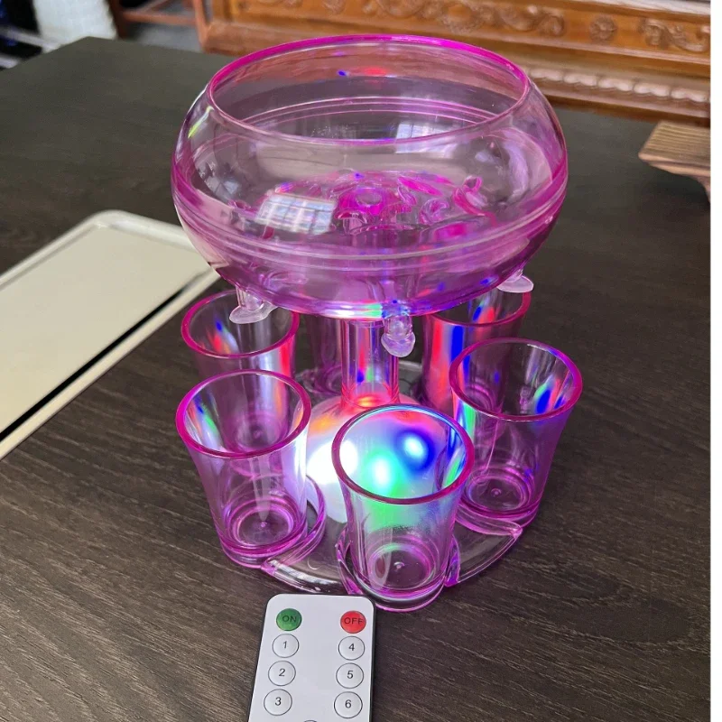 6 Shot Acrylic Dispenser Cocktail Red Wine Transparent Diverter Mixing Set Ba Family Gathering Wine Set Game
