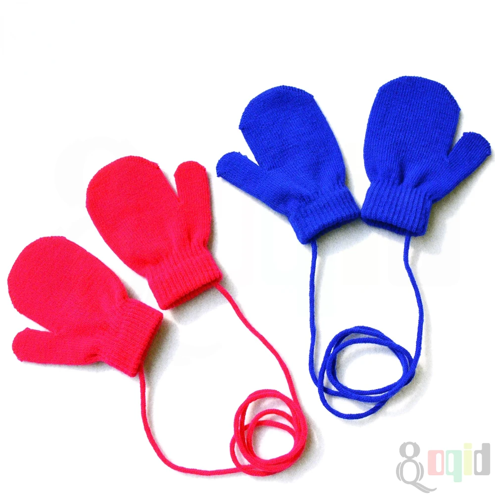 

Children's Winter Mittens Knitted Kids Girls Gloves Warm Child Muffle Infant Baby Hand Mitenne for 1-5 Years Old