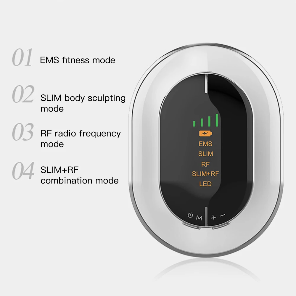 Ems RF Muscle Stimulator Massager Body Slimming Machine Led Light Therapy Fat Burner Electric Body Shaping for Lose Weight