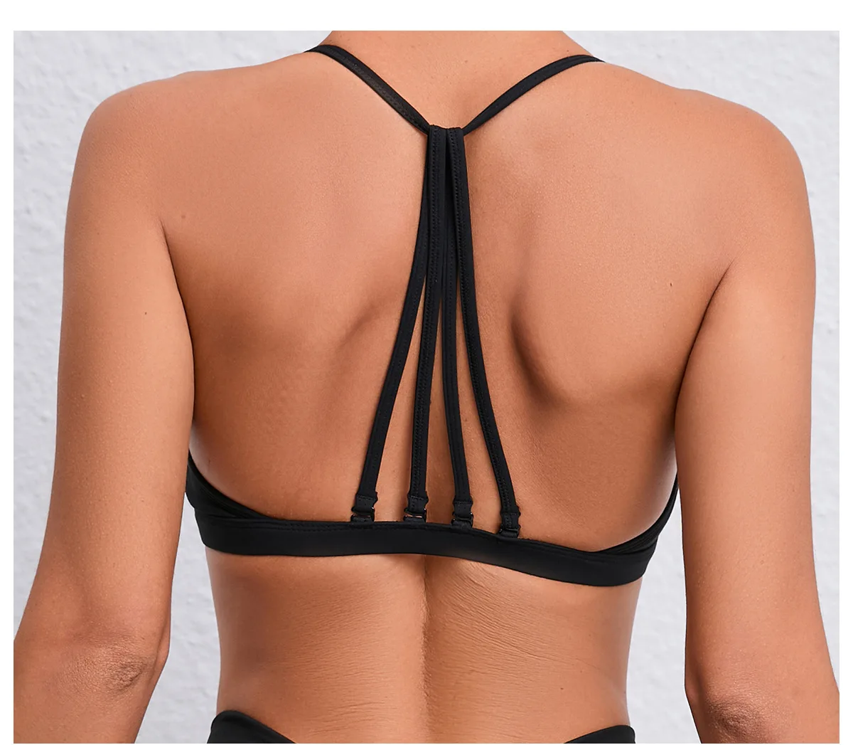 Yoga Sports Bra - Lightweight Nylon Spandex Multi Wear Crop Top with Removable Straps