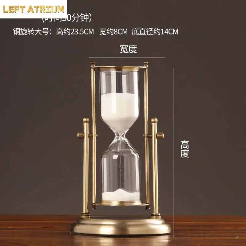15/30/60분 철제 모래시계 주방 학교 크리스탈 모래시계 보라색 모래시계 차 타이머 홈데코레이션
