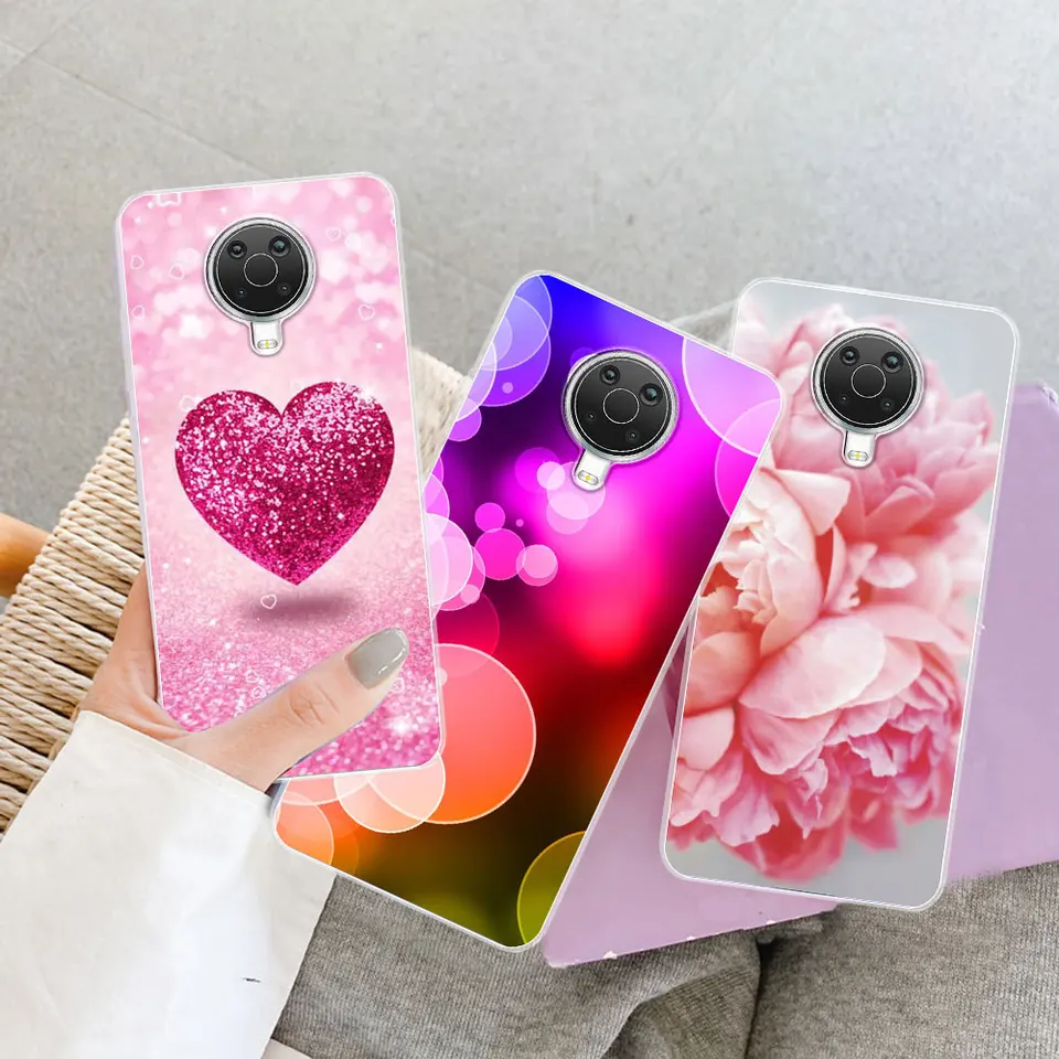 Custodia In Silicone TPU Per Nokia G20 – Antiurto Con Rinforzi Agli Angoli – Rosa E Verde