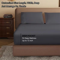 Drap-housse en coton égyptien ultra doux avec bandes élastiques, housse de matelas de luxe 800TC antidérapante 100/140/160/180/200x200cm 2
