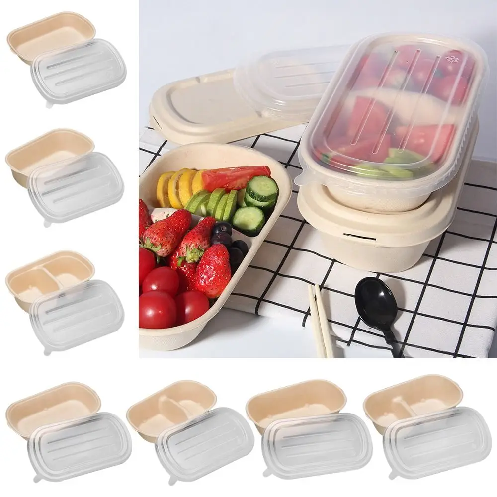 Disposable Degradable Paper Lunch Boxes with Lid 500ml 700ml 850ml 1000ml, Eco-Friendly... - SKU PLB01043 - UGI Packaging