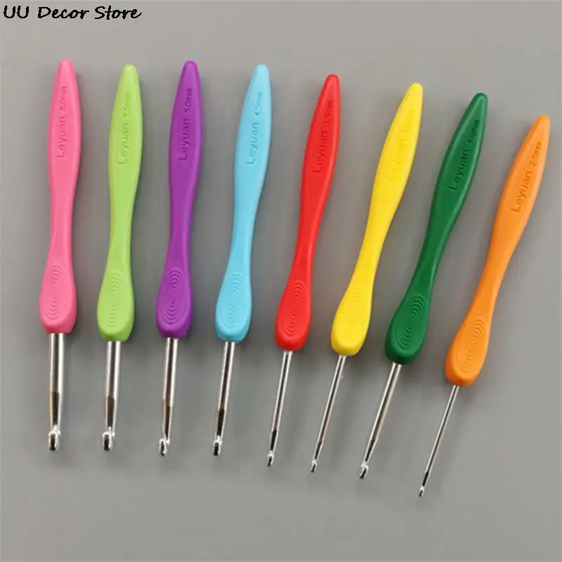 Crochet Needles 8pcs/set 2.5-6.0mm Aluminum With Grip