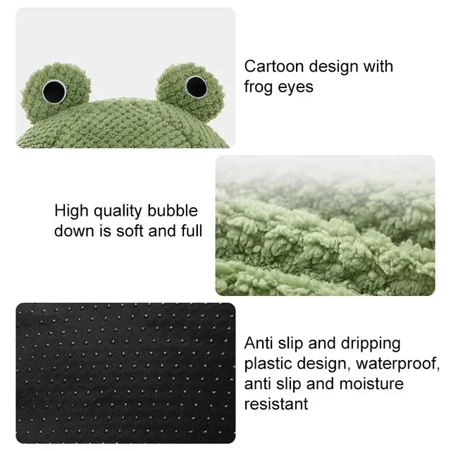 Pet Cat Bed Small Dog Bed Plush Round Cartoon Frog Mat Winter Warm Deep Sleep Comfort Soft Breathable Cat Dog House Pet Supplies 5