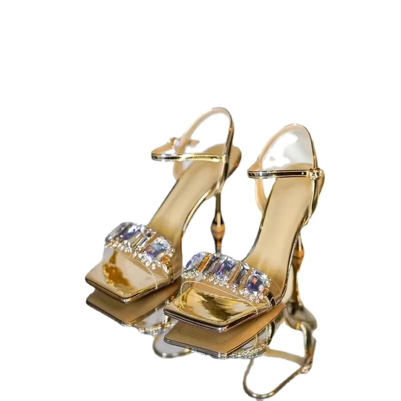 Shoes Summer New Comfortable Sandals Women Wear Crystal Stiletto Heels Fashion Shoes 2023 Matching Women's Shoes
