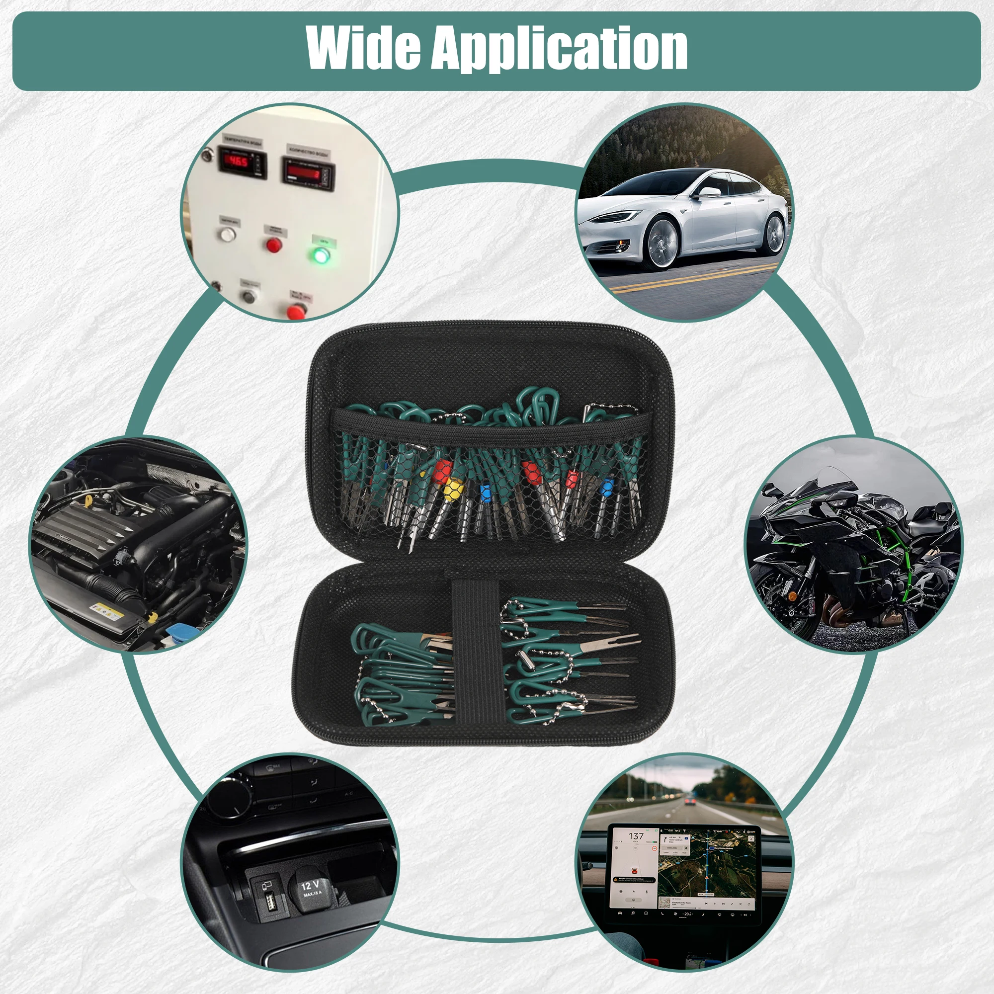자동차 터미널용 수리 리무버 키 도구, 편리하고 내구성 있는, 넓은 적용, 76 팩/로트