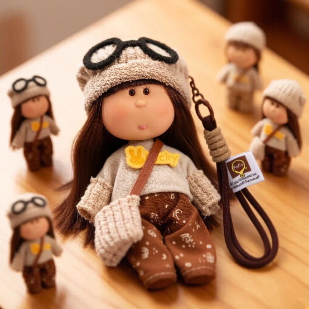 14cm 미니 감자 인형 미아 피규어 의류 세트 액세서리, 키체인 펜던트 장식 귀여운 드레스 인형 컬렉션 장난감 선물