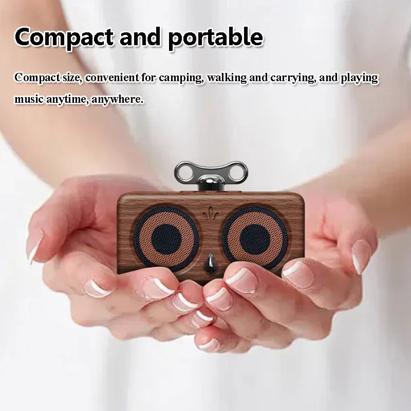 Portable Retro Bluetooth Speaker Outdoor Stereo Soundbar Subwoofer Wireless Music Player with Microphone for IOS Andriod Phone