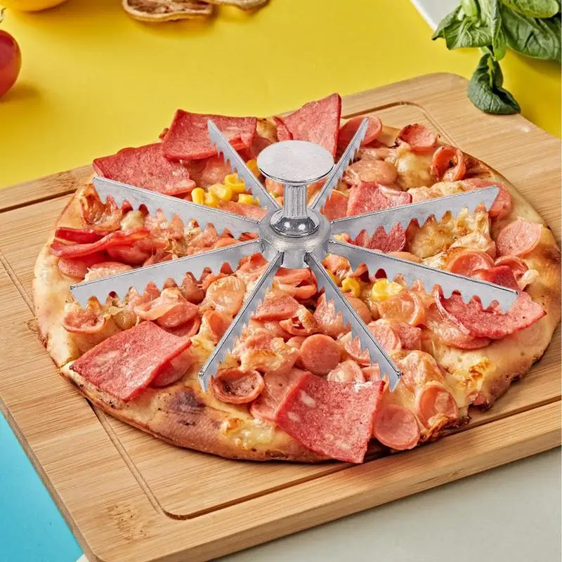 Pizza Cutter 6/8/10 Slice Aluminum Alloy Sharp Gear Pizza Pie Cake Divider for Kitchen Restaurant Baking Professional Tools