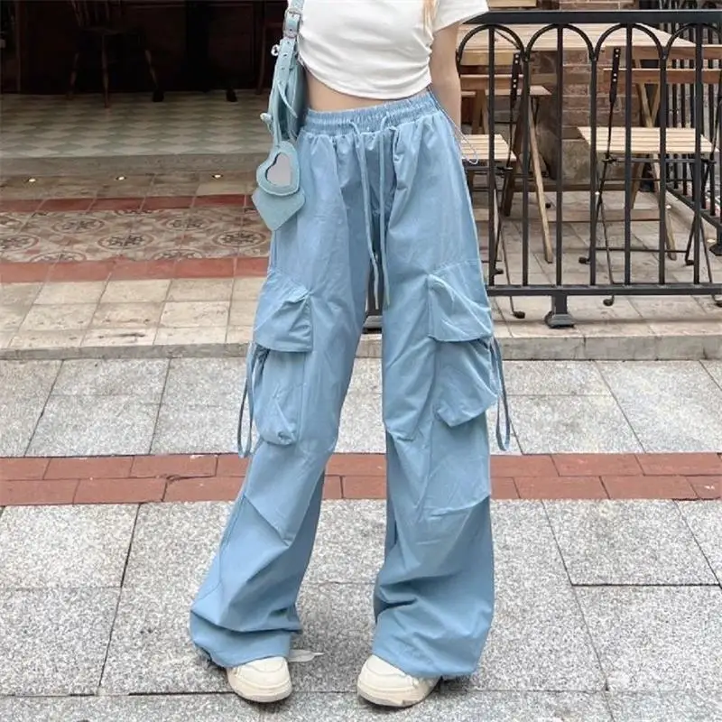 Women Wide Leg Pants Korean Style High Waist Straight-leg Pants Women Wide Leg Pants Korean Style High Waist Straight-leg Pants