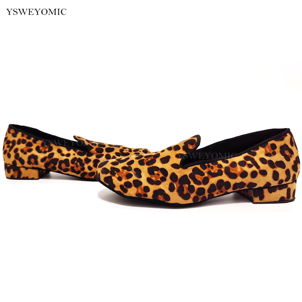 Men And Boys Dance Shoes Suede Leather Men Casual Style Heel 2.5cm 4cm Indoor Dance Club Latin Ballroom Salsa Man Dance Shoes