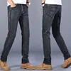 Fashion European American Style Stretch Men Jeans Luxury Men's Denim Pants Slim Straight Deep Blue Gentleman Size 28-38 Slacks 2