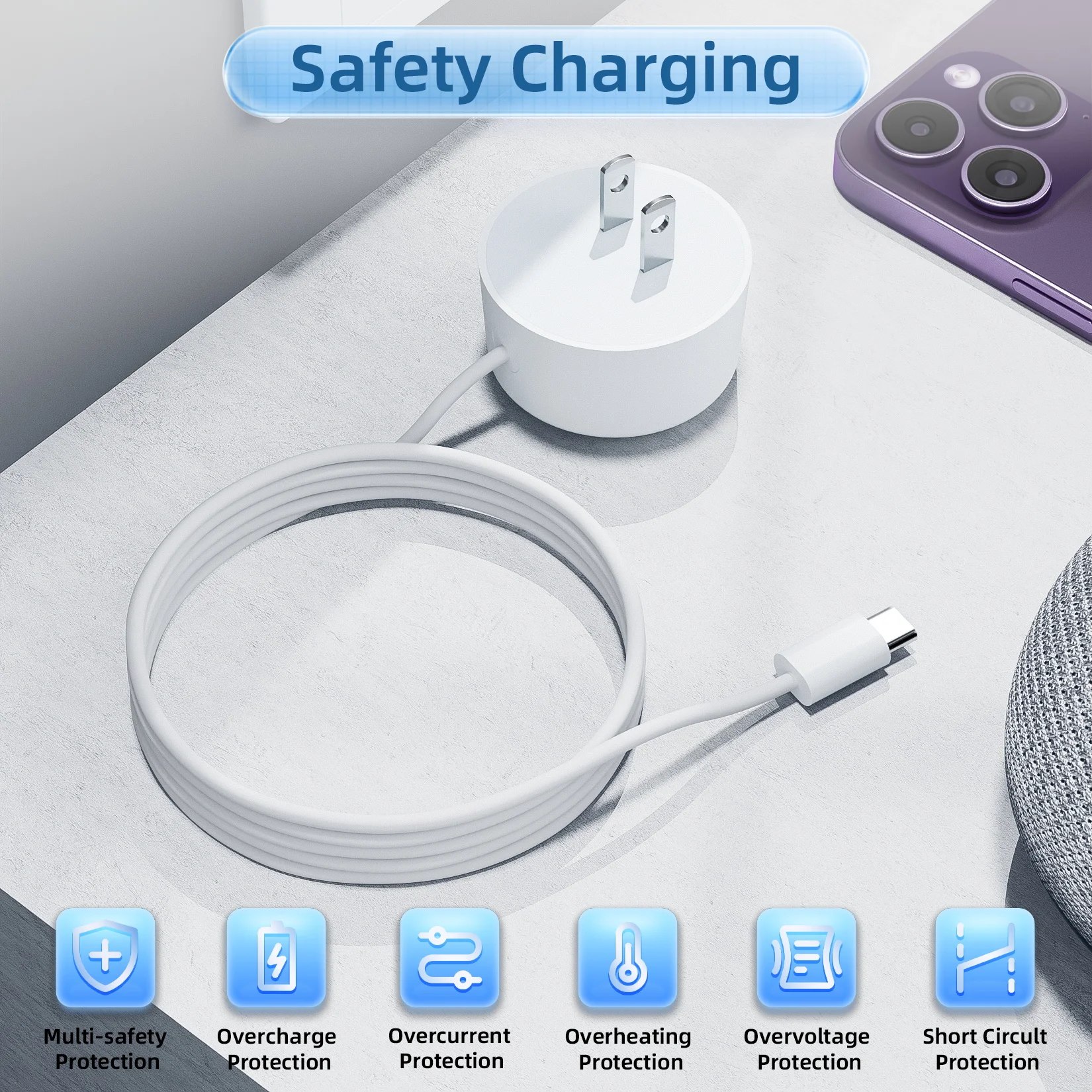 Google Home Mini Power Supply Google Speaker Vebner Power Adapter