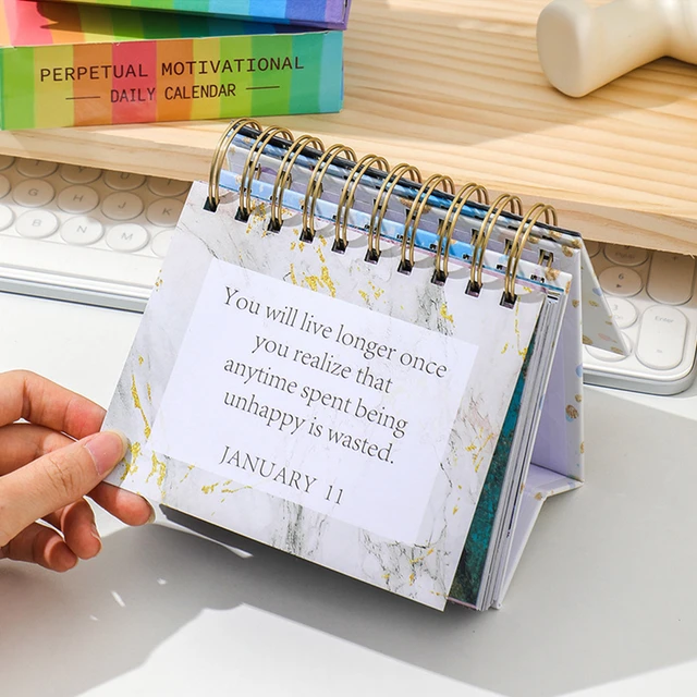 2024 Calendar Paper Calendar with Inspirational Quotes Memo Daily Schedule  Table Planner Novelty Inspirational Gifts for Friends - AliExpress