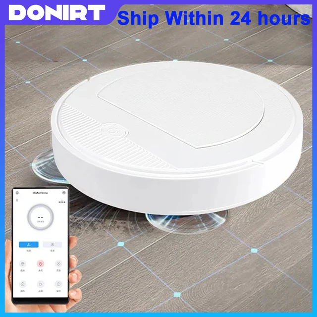 2024 New USB Robot Vacuum Cleaner Smart for Home Mobile Phone APP Remote Control Automatic Dust Removal Cleaning Sweeper Gift 1