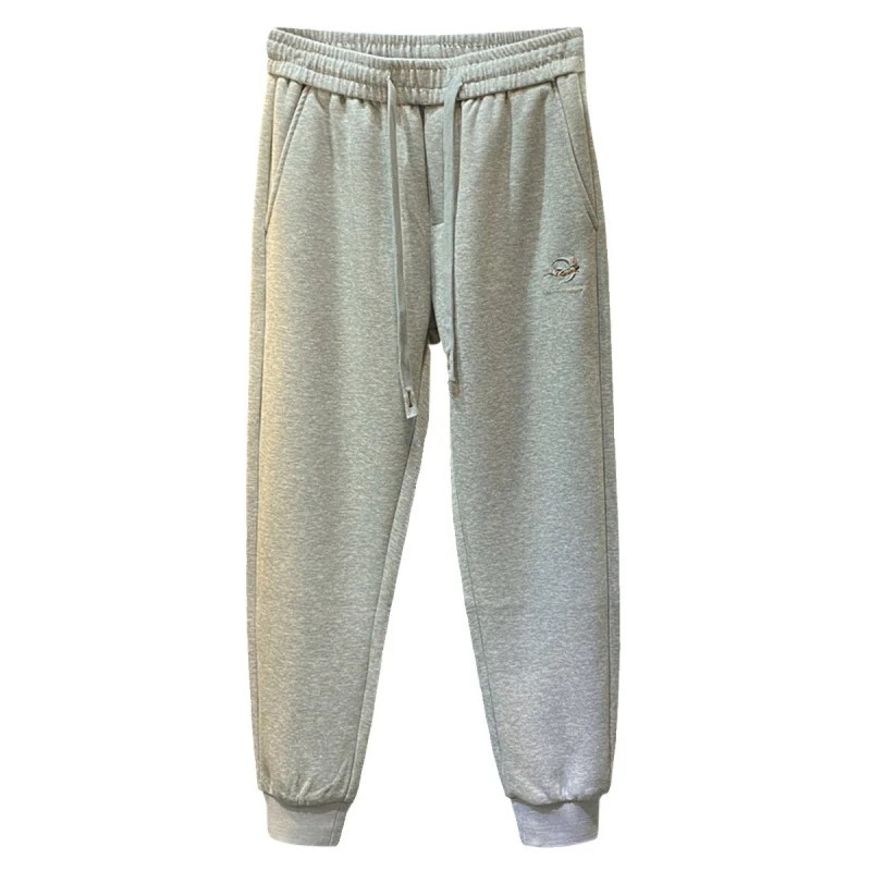 Ankle Banded Slacks Boys Loose All-Match Solid Color Sweatpants Men's 2023 Autumn and Winter New Fashion Long Pants