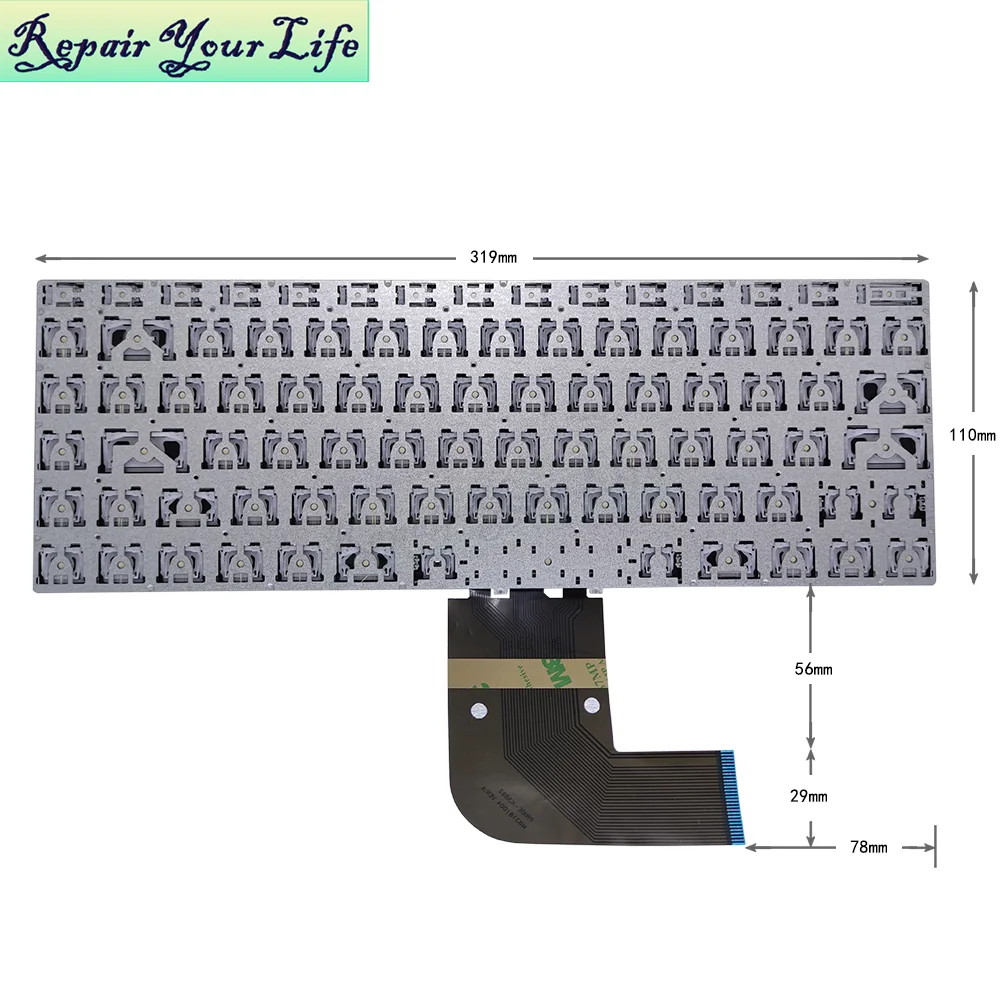 Teclado para Notebook para Chuwi Brasil Eua Inglês Latim Herobook Cw1532 Pt-br Brasileiro Cwi532 14.1 Novo - Imagem 4
