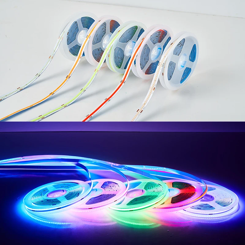 

COB Led Strip Light 12V 24V 320 LEDs/M 0.5-10m Flexible LED Tape Light Warm White/Ice Blue/Red/Green//Pink For Room Home Decor